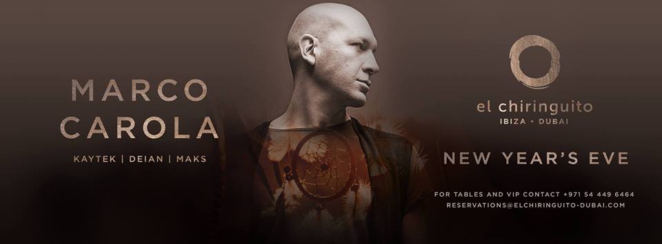 Marco Carola in Dubai on New Year’s Eve - Coming Soon in UAE