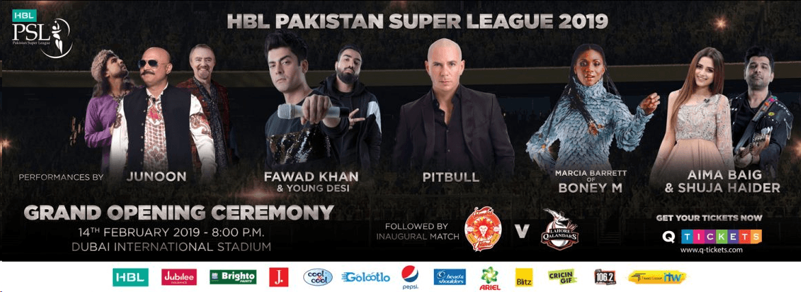 HBL Pakistan Super League opening - Coming Soon in UAE