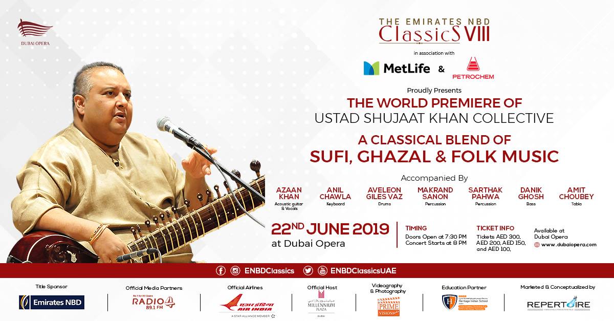 Ustad Shujaat Khan at the Dubai Opera - Coming Soon in UAE