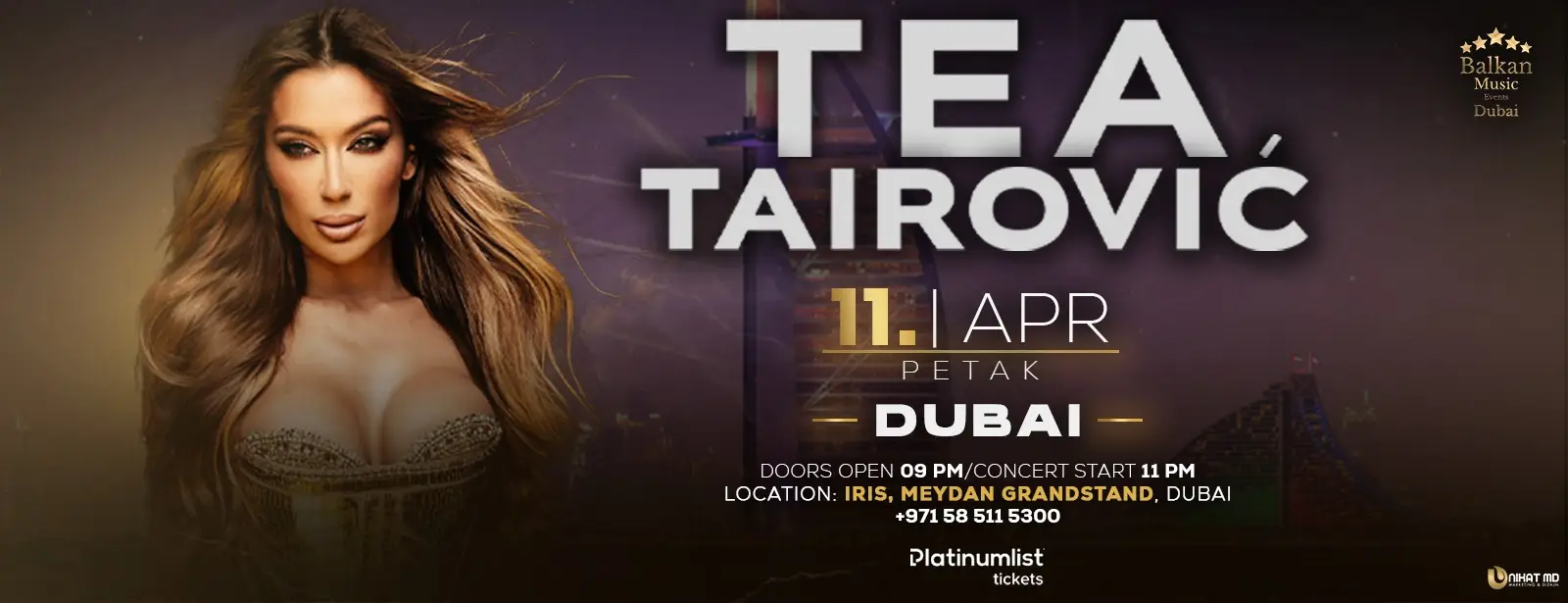 Tea Tairović Live at Iris in Dubai - Coming Soon in UAE
